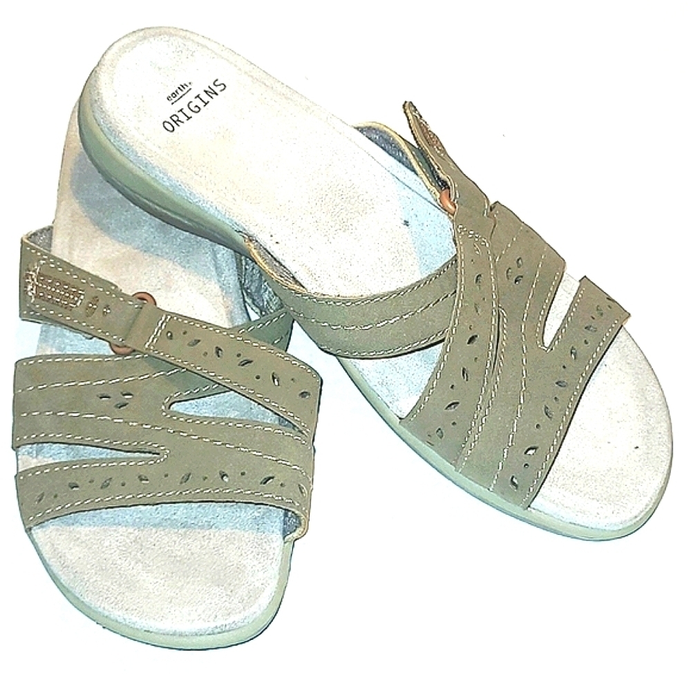 Earth Origins Savoy Shantel Slide Sandals Sedona Brown size 11